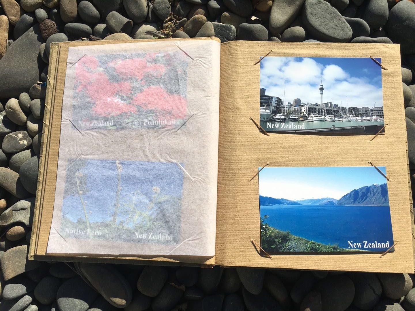 Large Handmade Leaf Photo Album Map P