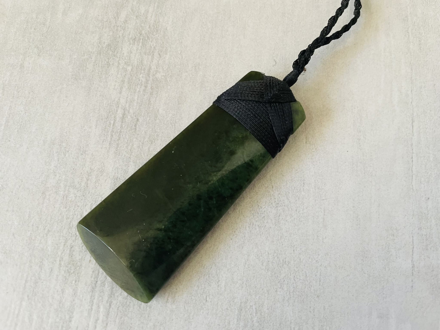 Lashed Greenstone Nephrite Jade Maori Toki 70mm