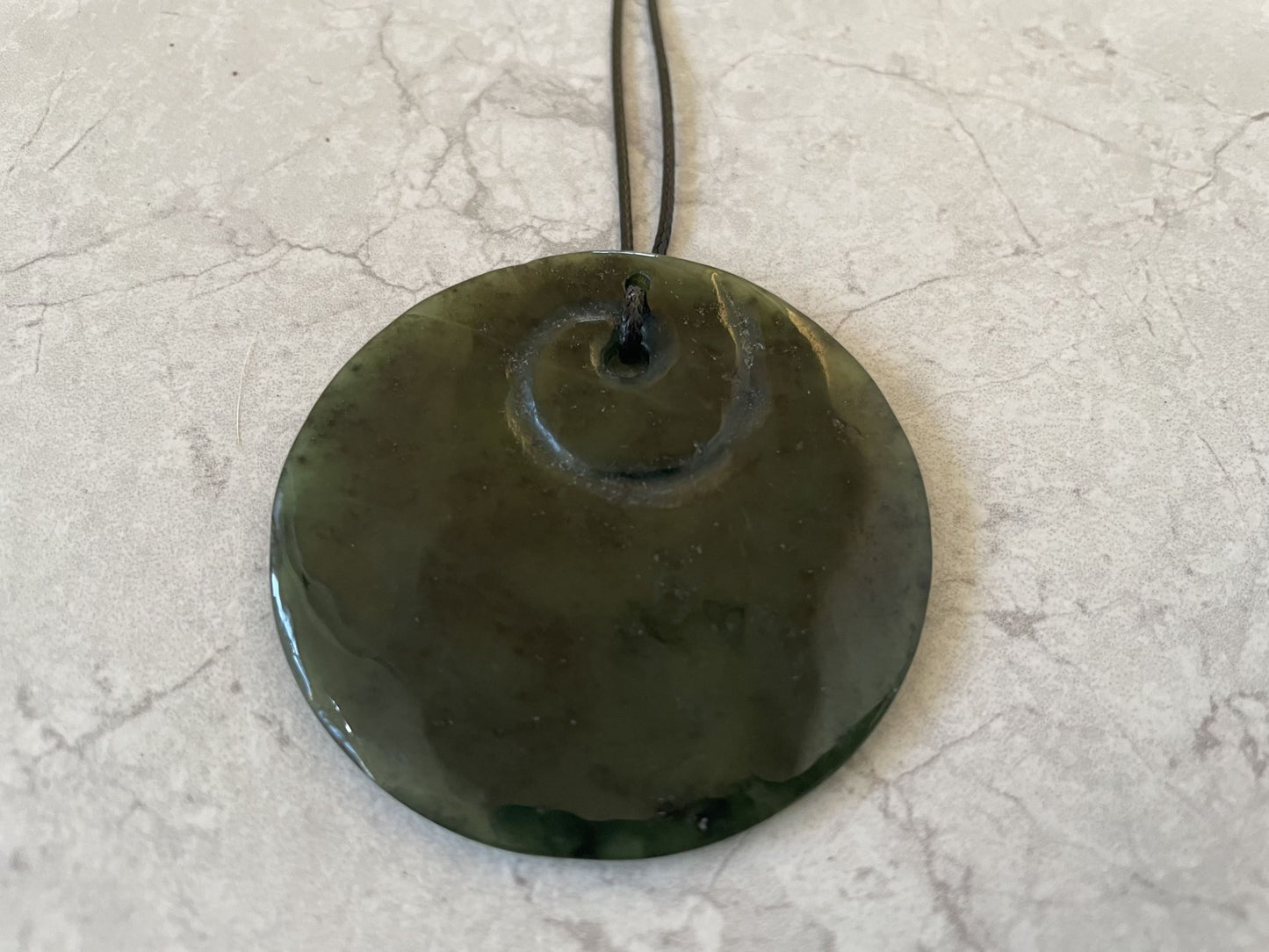 Greenstone Nephrite Jade Large Koru