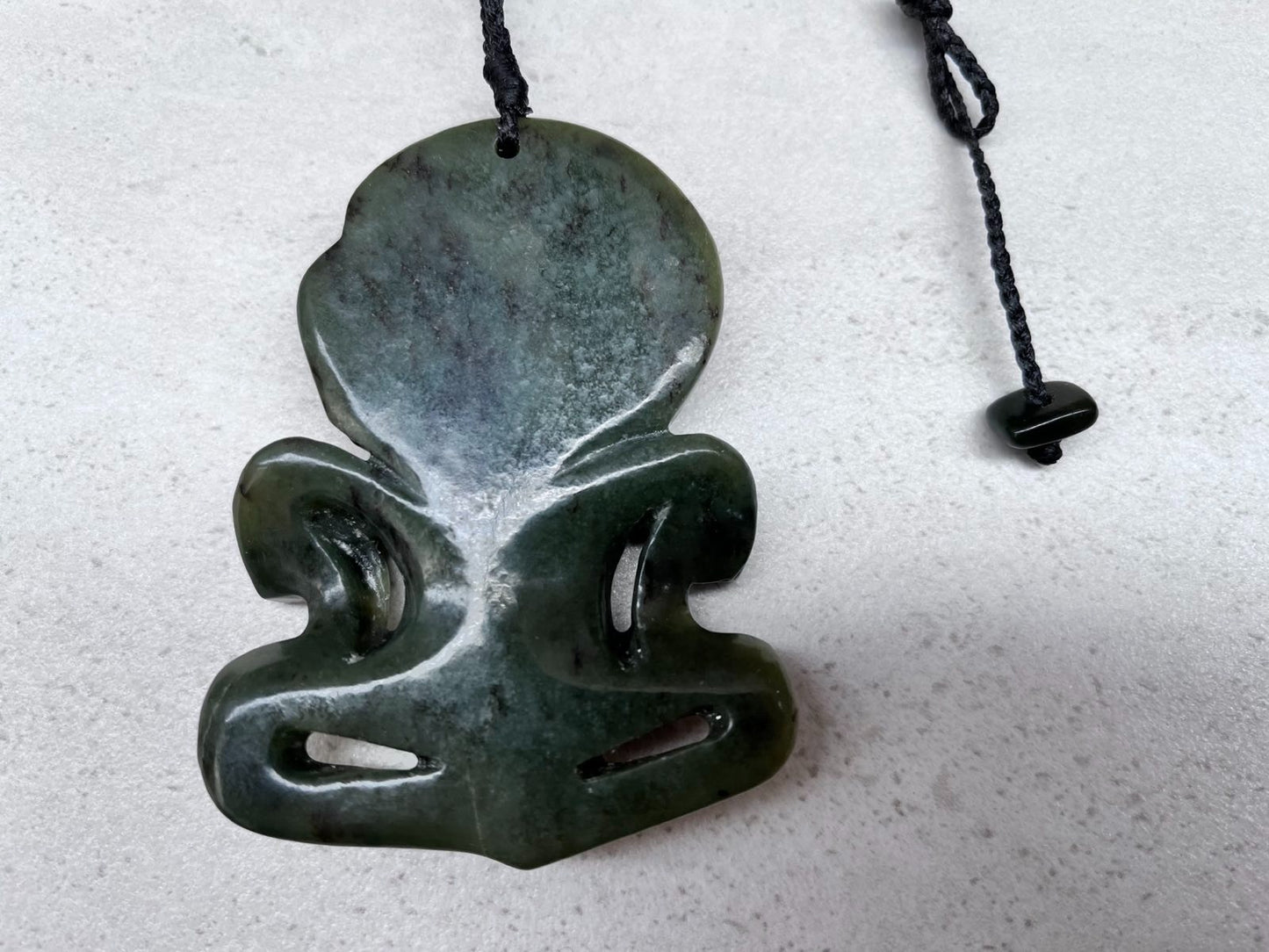 X-Large Greenstone Tiki 80mm