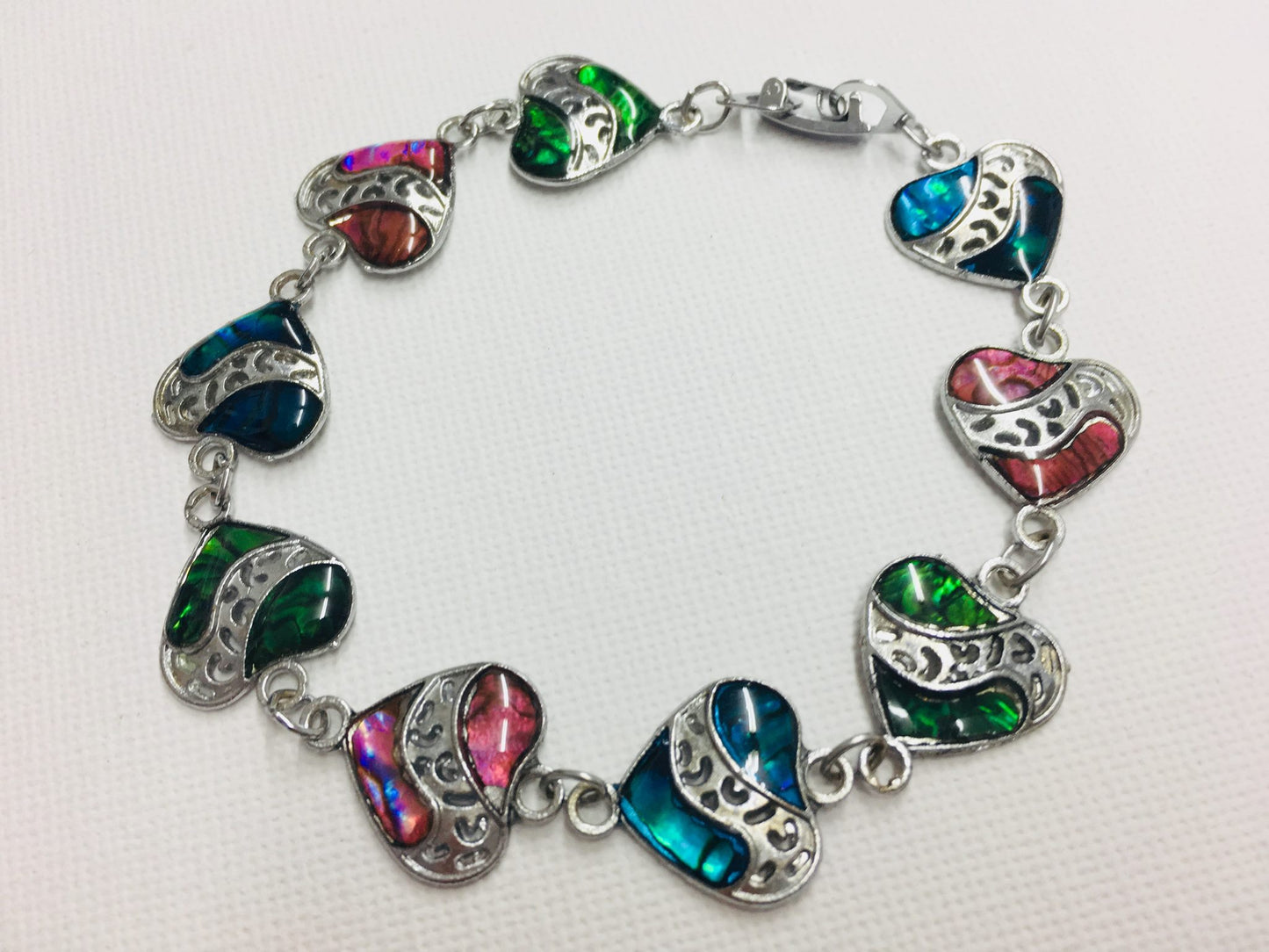 Paua Shell Bracelet Heart