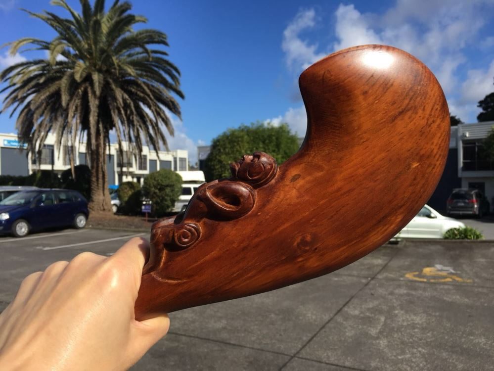 Beautiful Wood Carving Large Patu