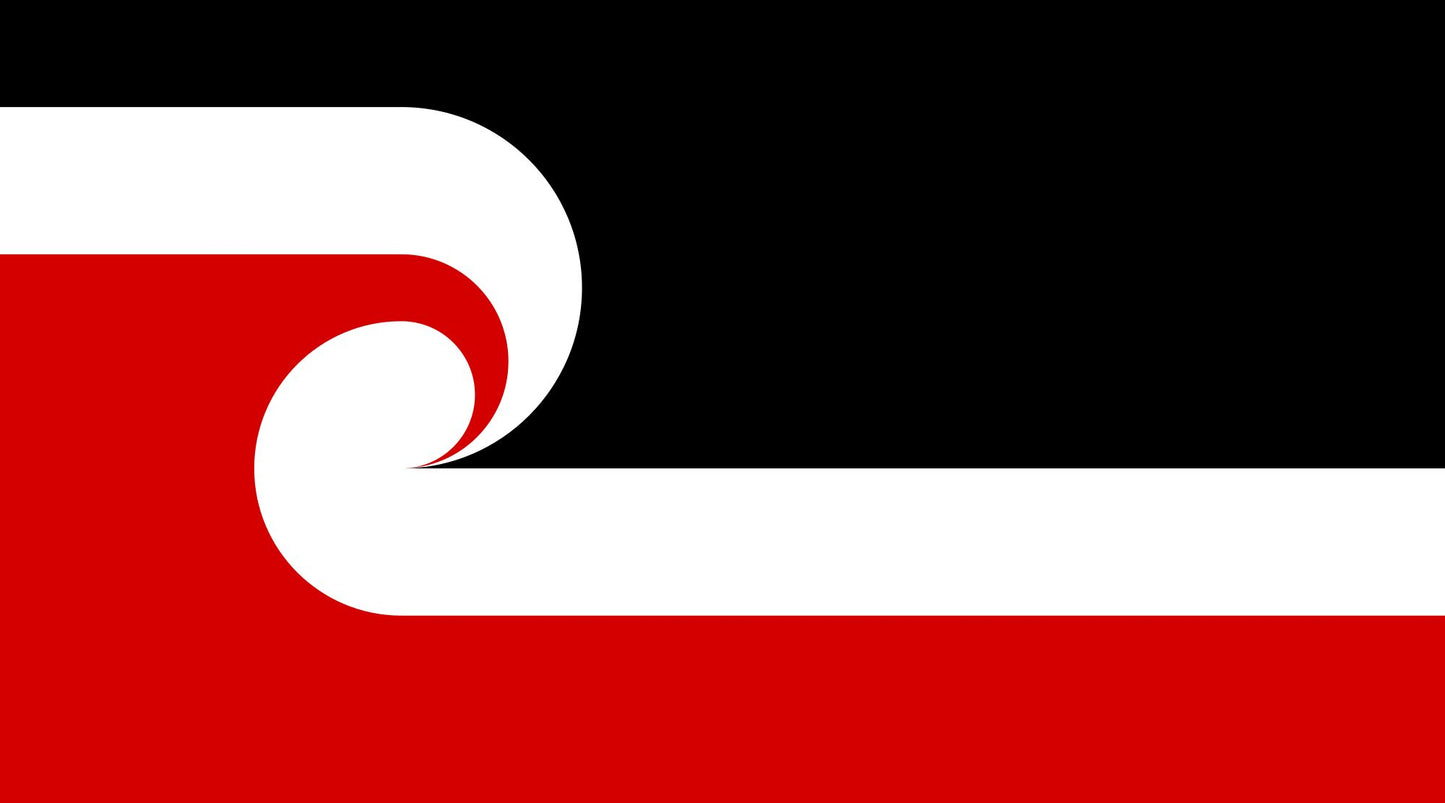 Large Maori Flag with Reinforced Brass Grommets - 150x90cm