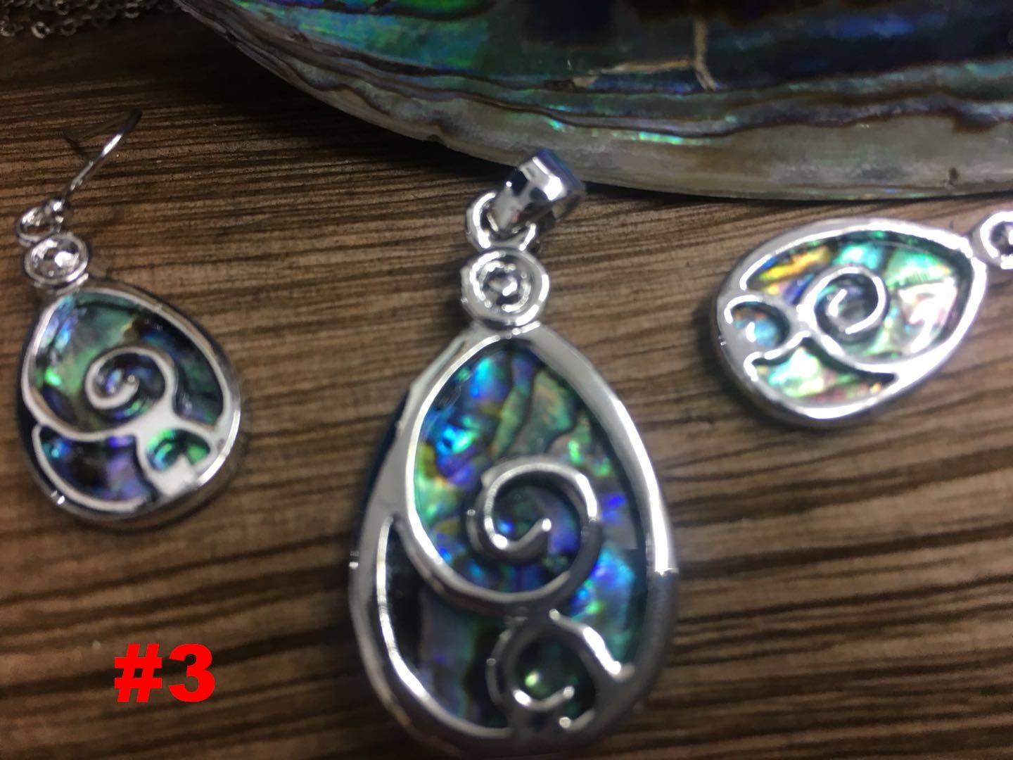 Paua Shell Set Come With Beautiful Gift Box #3