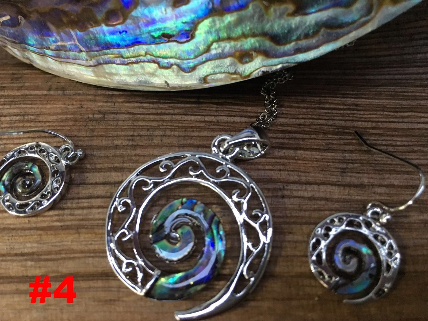Paua Shell Set Come With Beautiful Gift Box #4