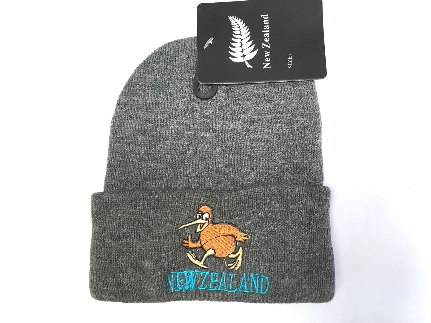New Zealand Beanie Kiwi Grey