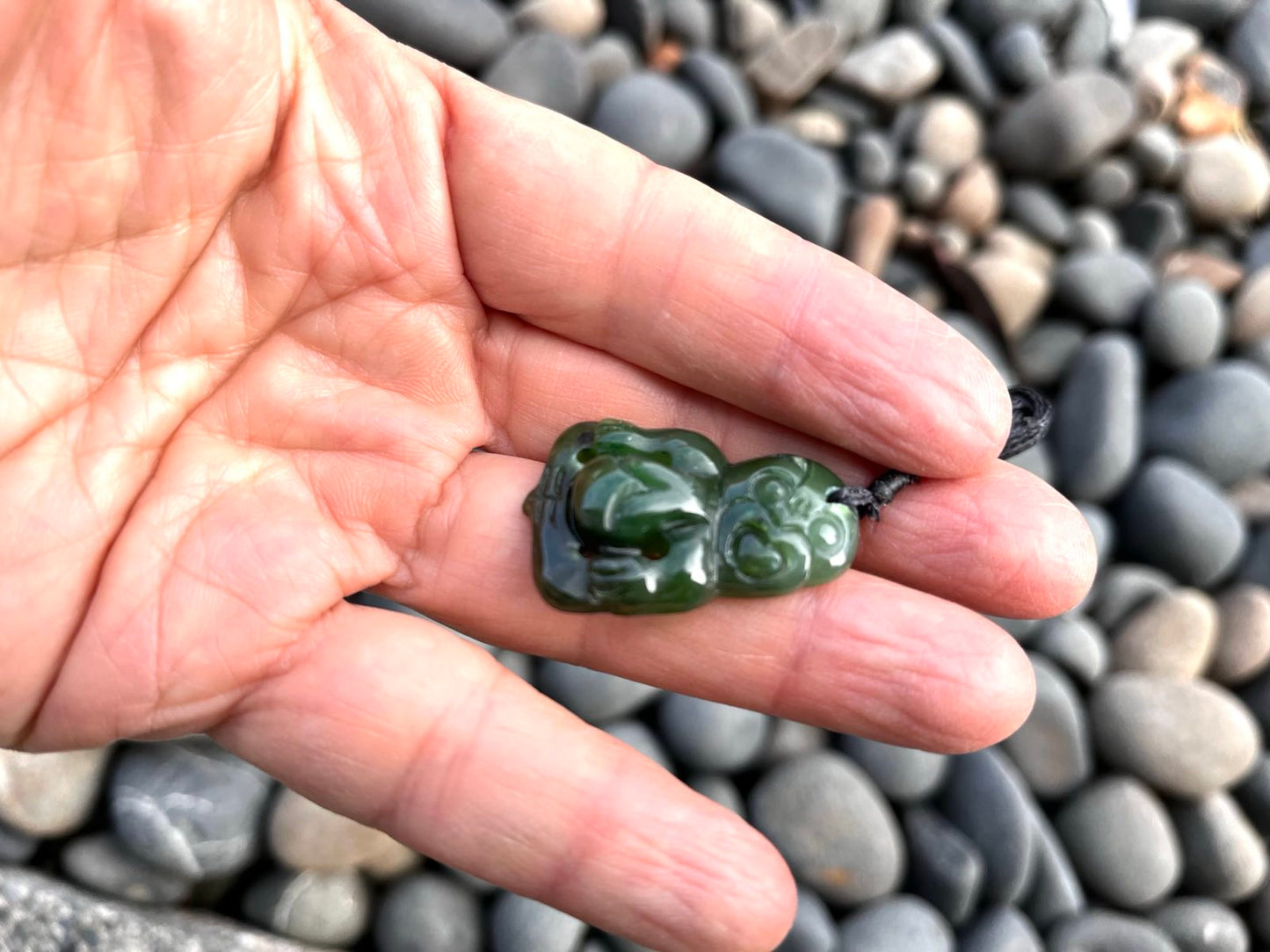 Greenstone Hei Tiki Pendant – 30mm, Symbol of Fertility & Good Luck, Luxury Gift Box Included