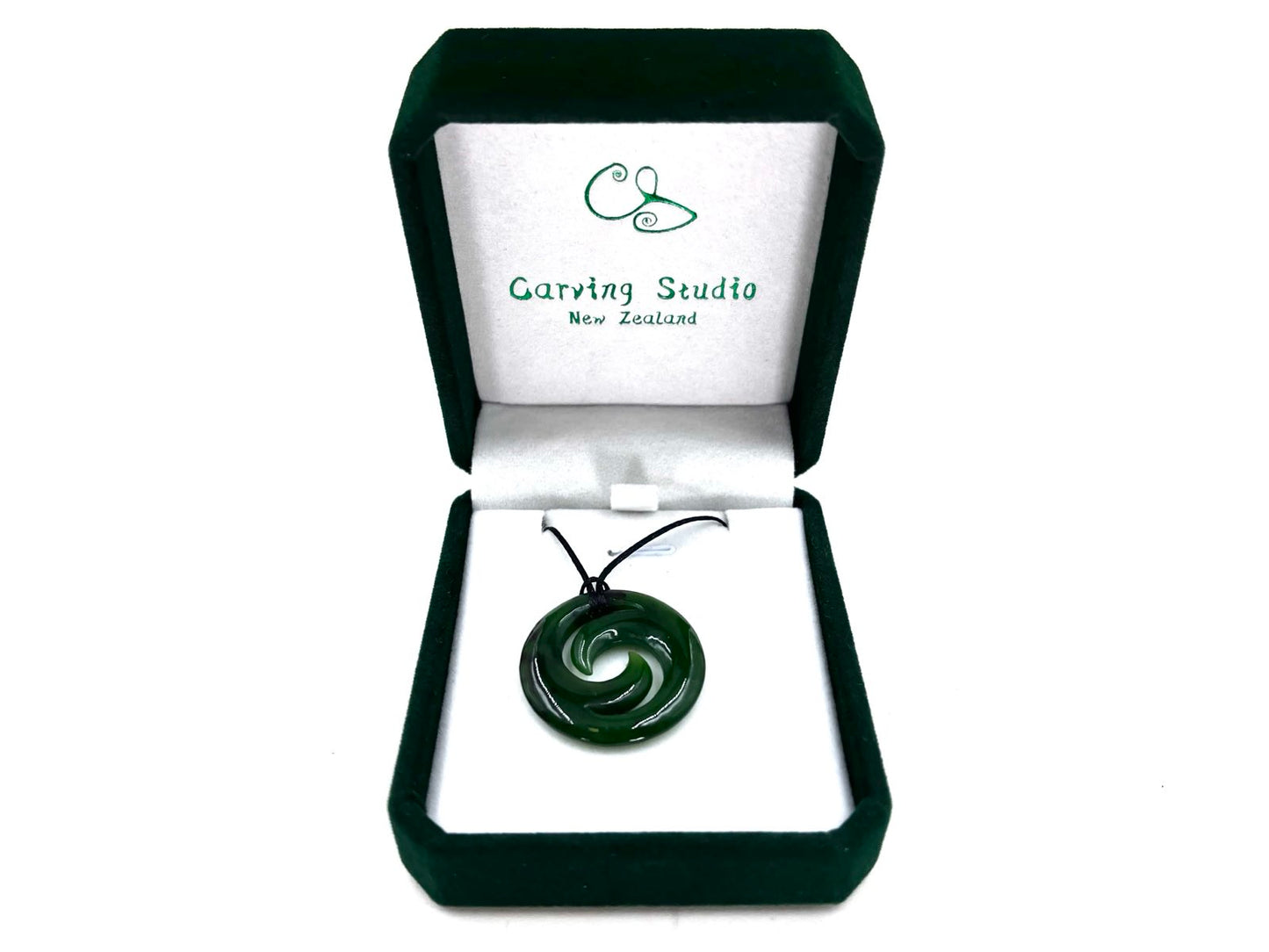 Greenstone Nephrite Jade Koru Pendant – 30mm, Hand-Carved Spiral Symbol of Growth & Harmony #CSG