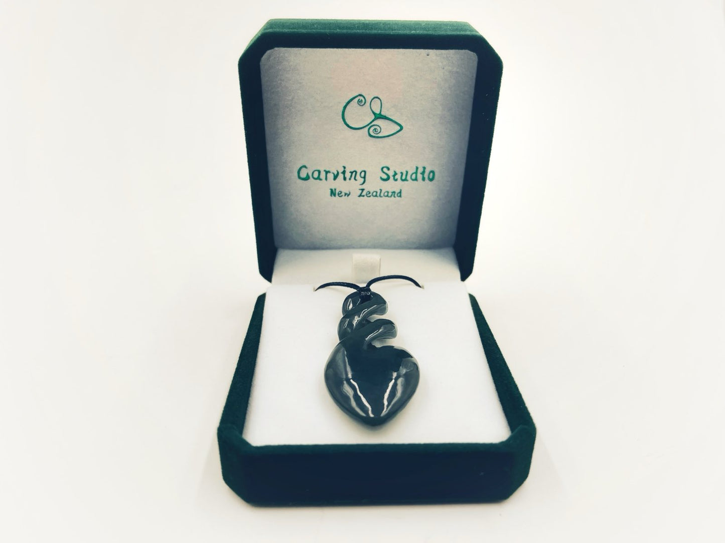 Greenstone Nephrite Jade Double Twist Pendant – 50mm Māori Pikorua Symbol of Connection & Unity