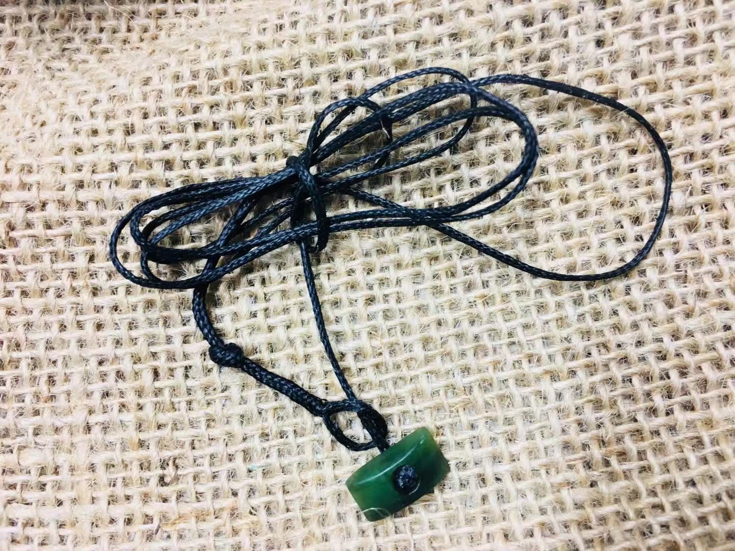 Cord with Greenstone Toggle – Plaited Cord for Pendant or Jewellery