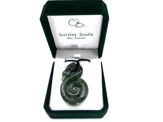 Large Greenstone Nephrite Jade Manaia Pendant #M1CS – 50×30mm with Gift Box