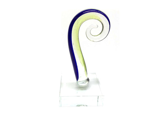 Beautiful Medium Handmade Glass Statue Fern Frond 5173669