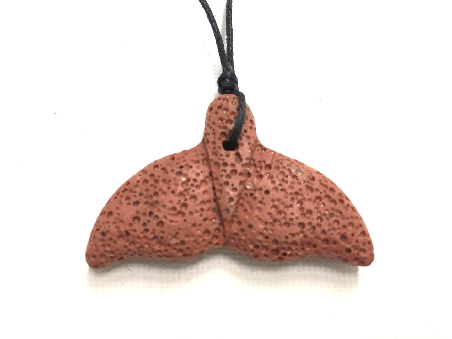 Pumice Carving whale tail Red