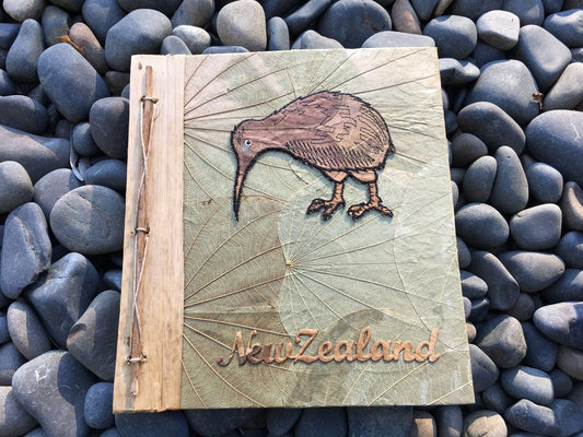 Large Handmade Leaf Photo Album Kiwi p