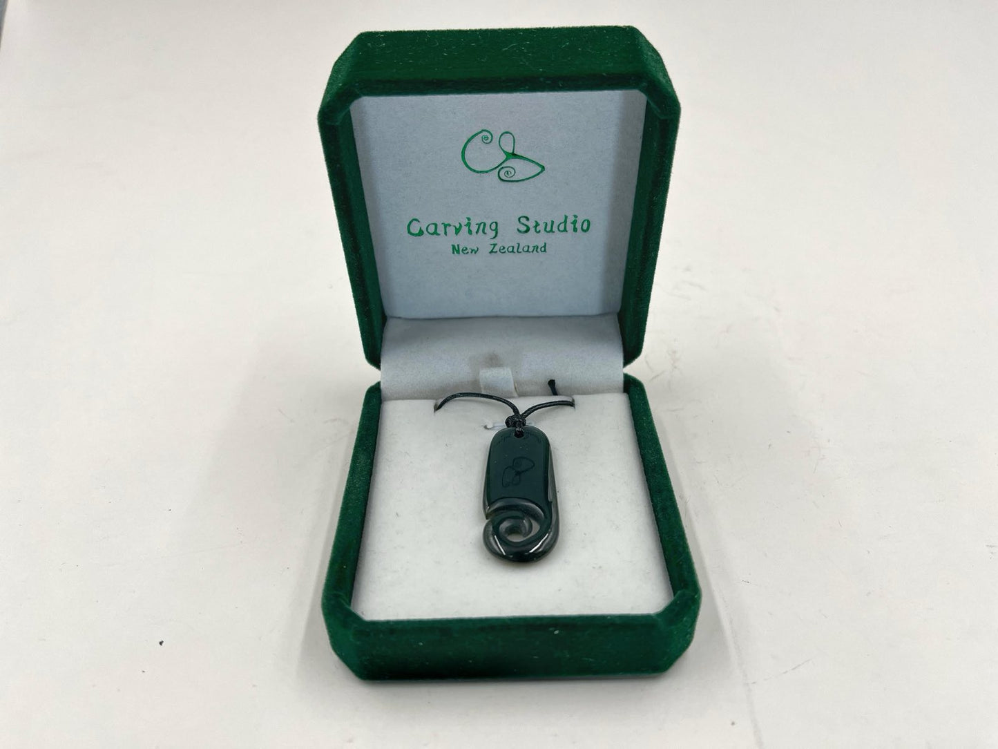 Greenstone Nephrite Jade Koru Pendant – 40mm Spiral Symbol of Growth & New Beginnings