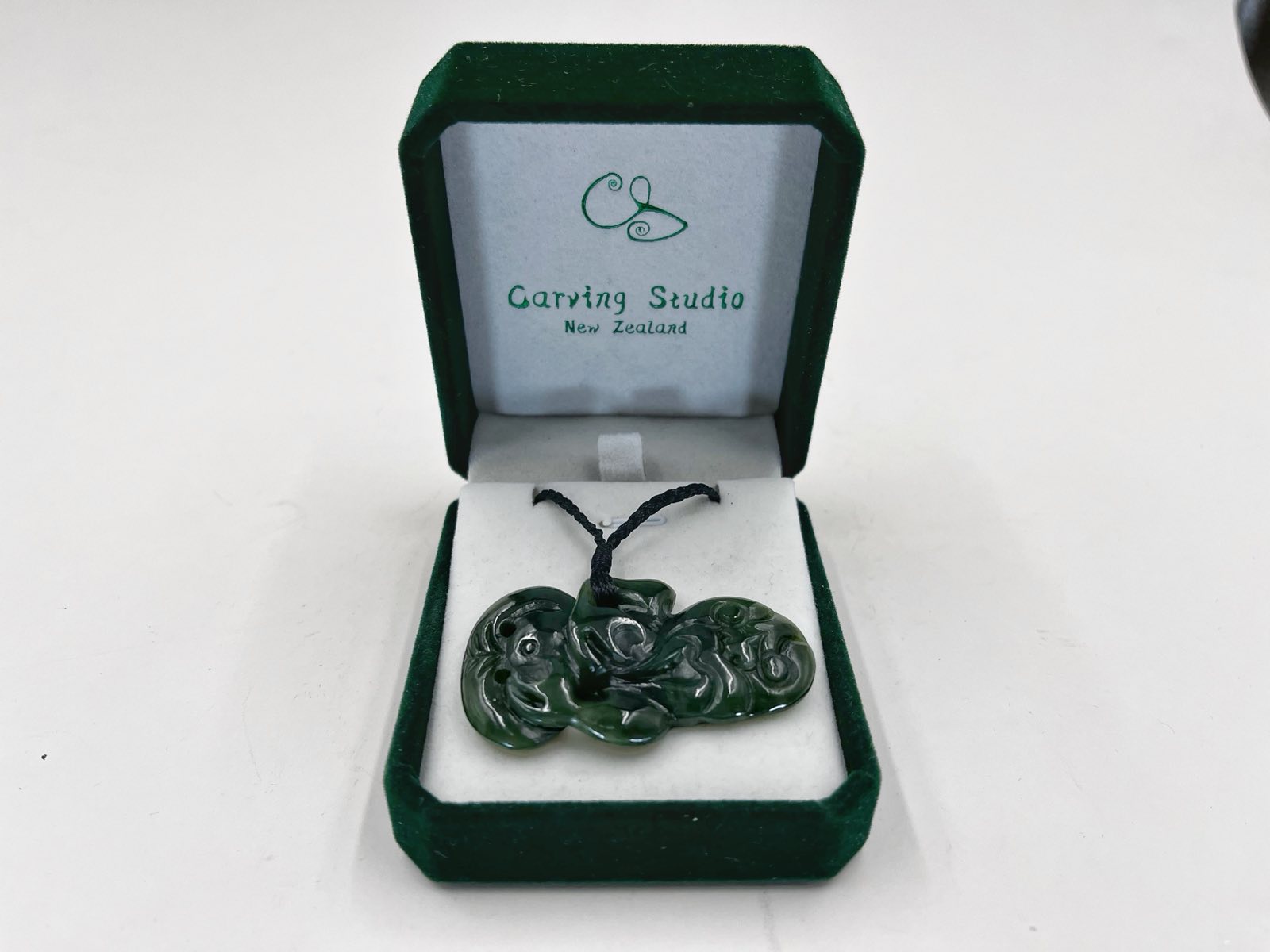 Large Greenstone Hei Tiki 55mm Carving Studio NZ