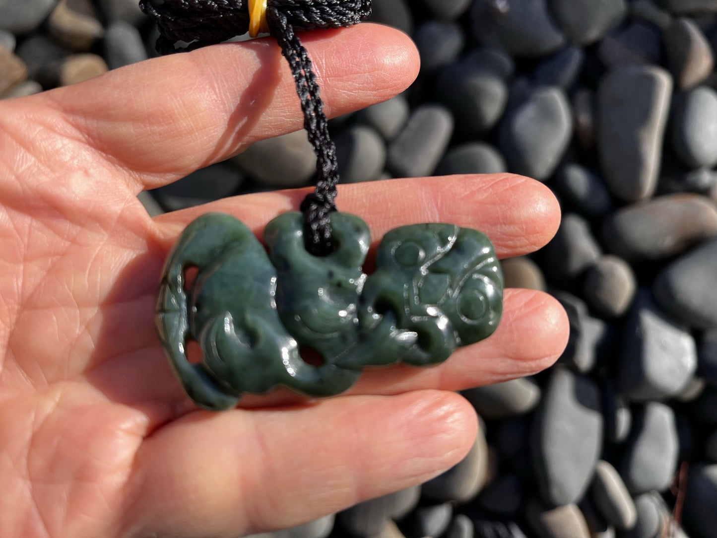 Carving Studio NZ Greenstone Large Hei Tiki 55mm