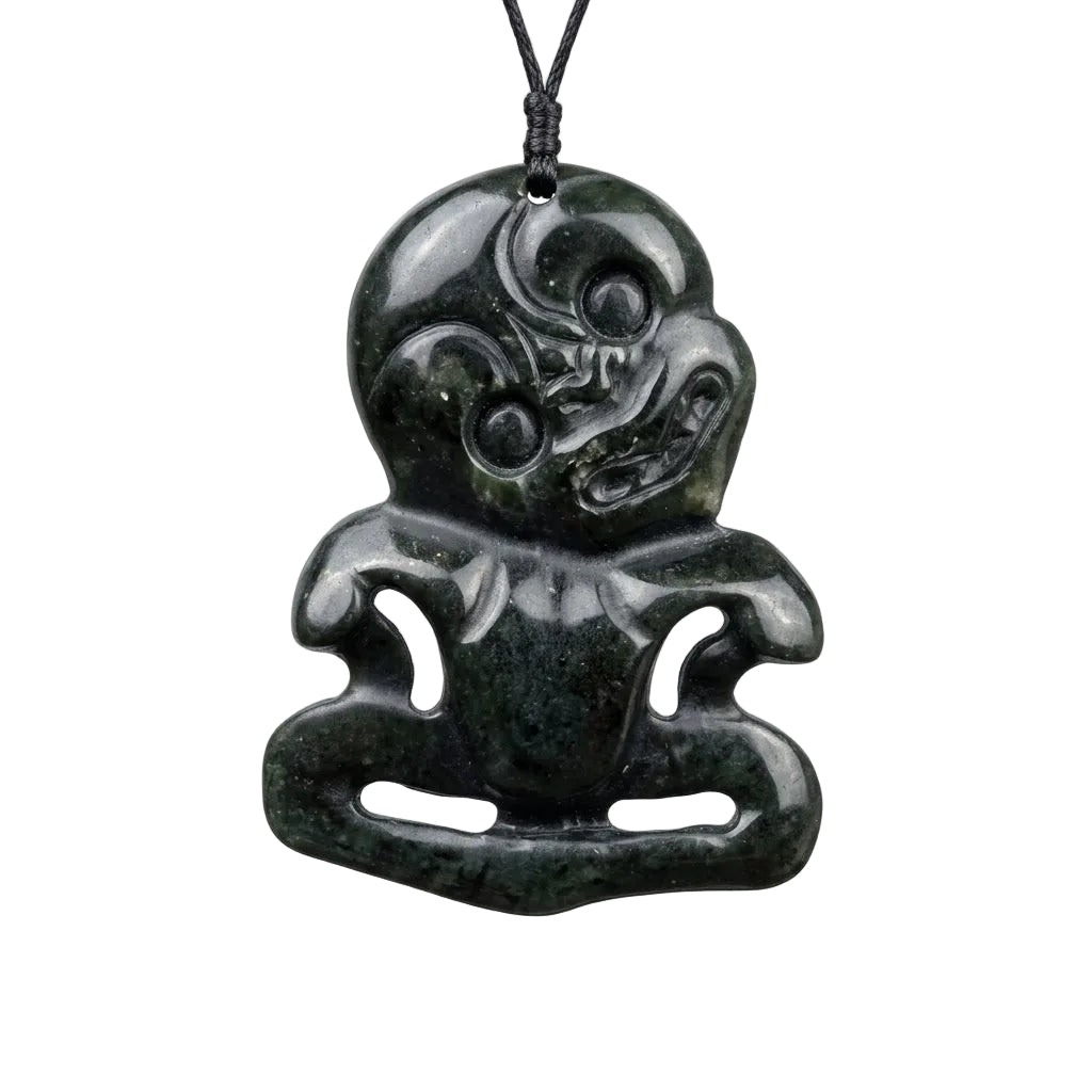 Unique X-Large Greenstone Tiki 80mm