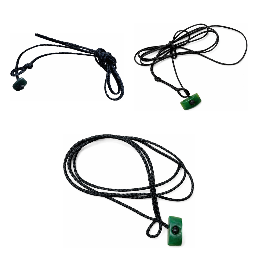 Cord with Greenstone Toggle – Plaited Cord for Pendant or Jewellery