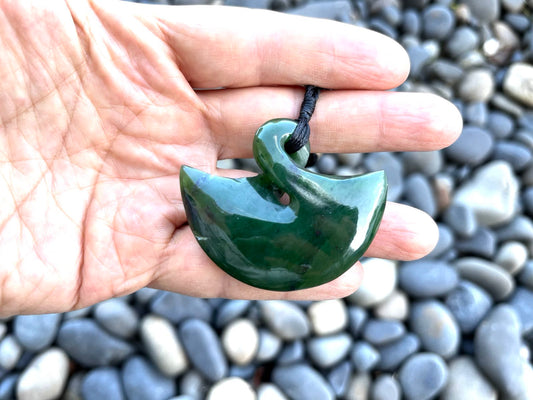 Large Unique Twist  Greenstone Nephrite Jade #258CS