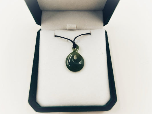Greenstone Nephrite Jade Pendant Tiny Twist Carving Studio NZ