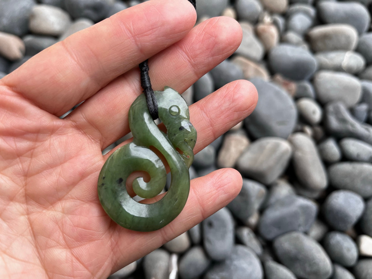 Large Greenstone Nephrite Jade Manaia Pendant #M1CS – 50×30mm with Gift Box